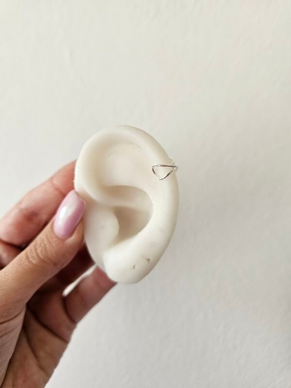 Cuff cruzado acero blanco