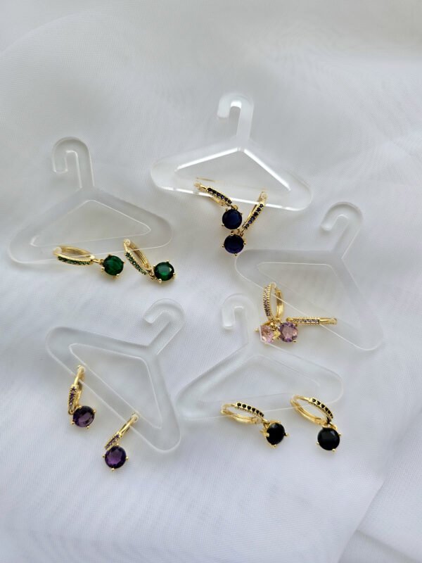 Argollitas destello acero dorado (5 colores)