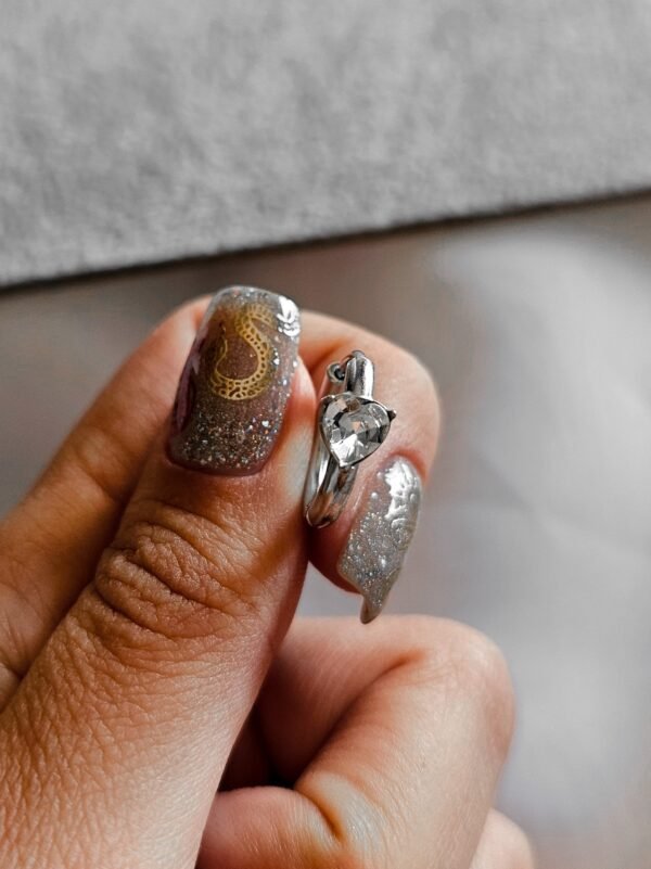 Argollitas love shine acero quirúrgico