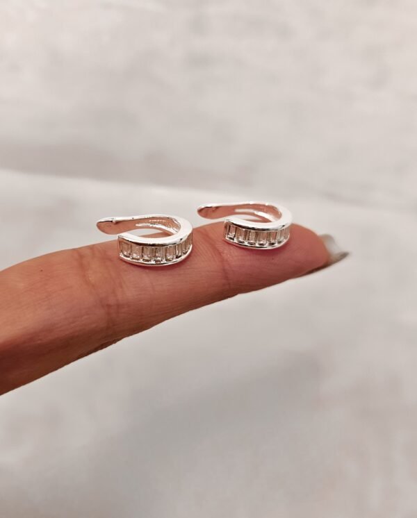 Cuff recti shine acero blanco