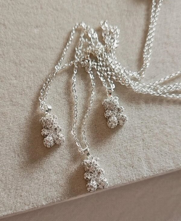 Collar bear acero blanco