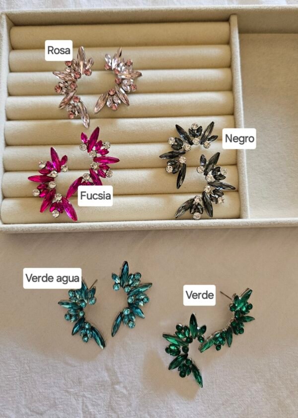 Aros gemas arco (5 colores)