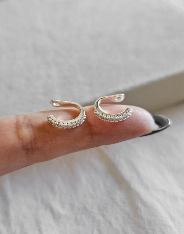 Cuff shine acero blanco