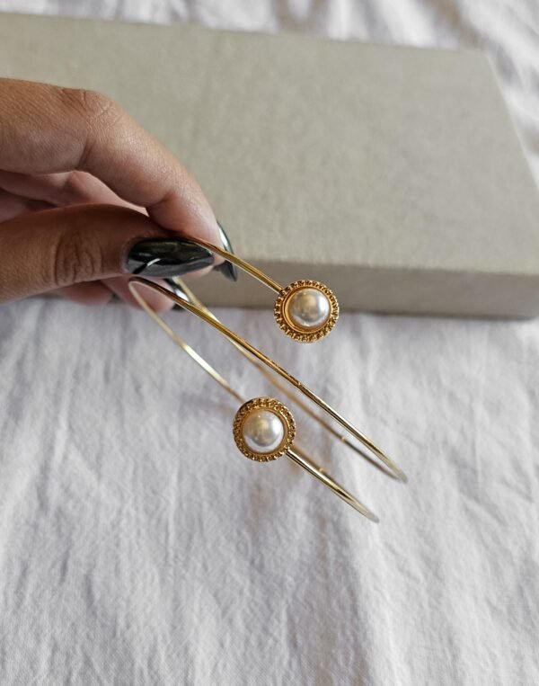 Brazalete perlas dorado