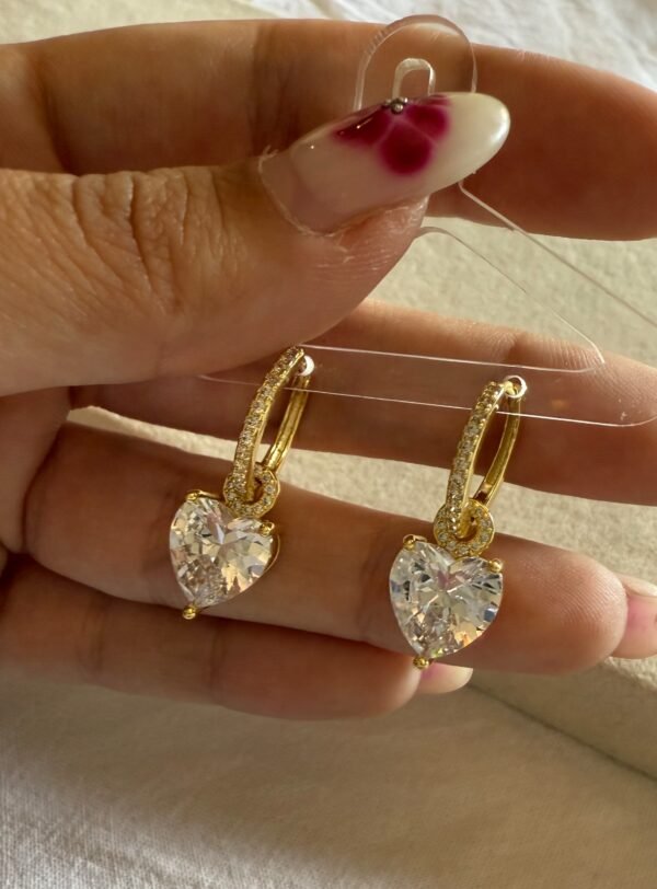 Argollas maxi corazon shine