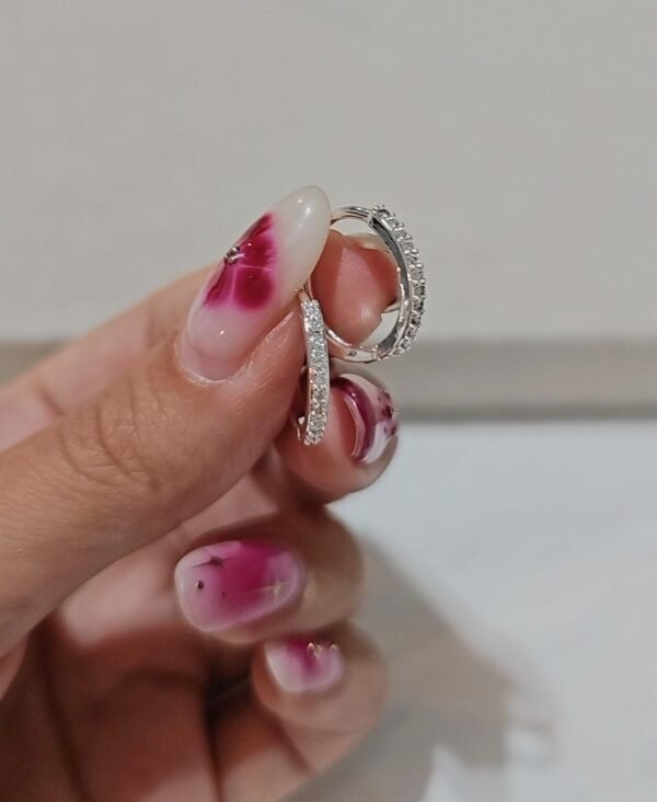 Argollas fini brillo acero blanco max