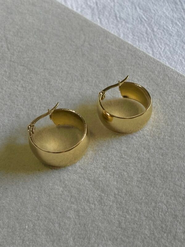 Argollas cubanas acero dorado