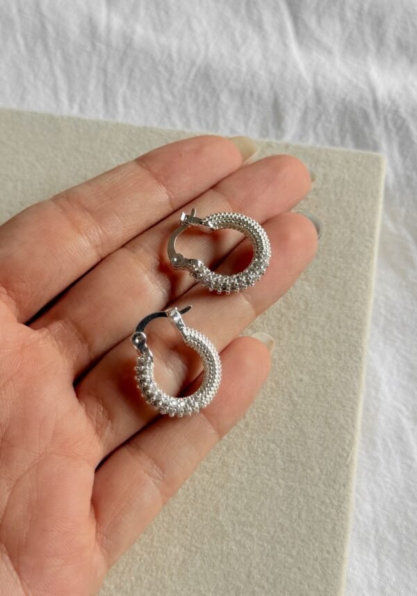 Argollas brillo combinadas