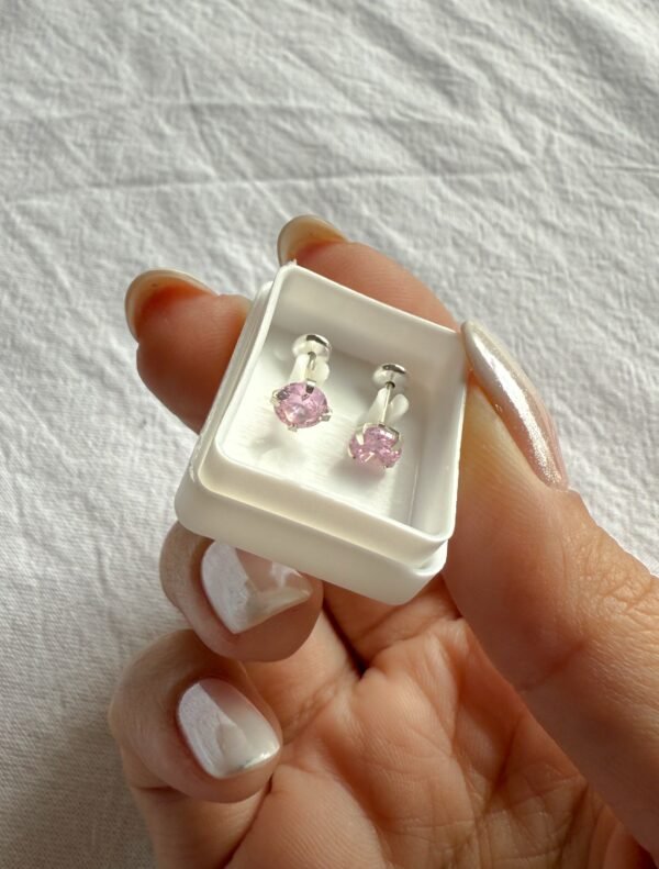 Abridores brillo rosa plata