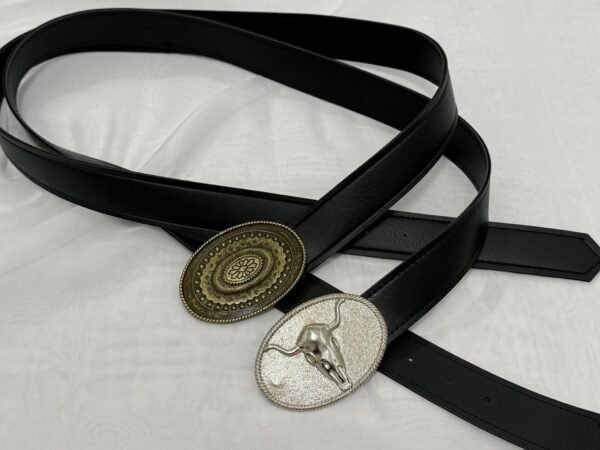Cinto negro chapón (2 modelos)