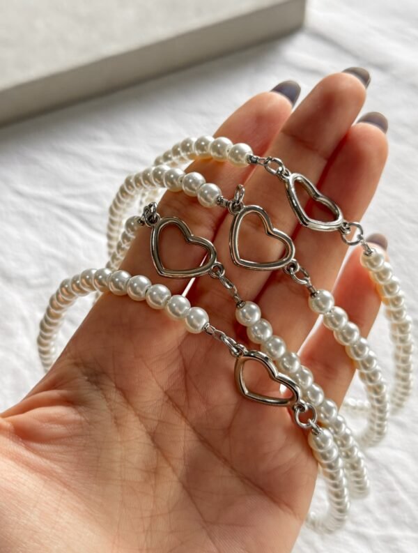 Collar perlas heart corto