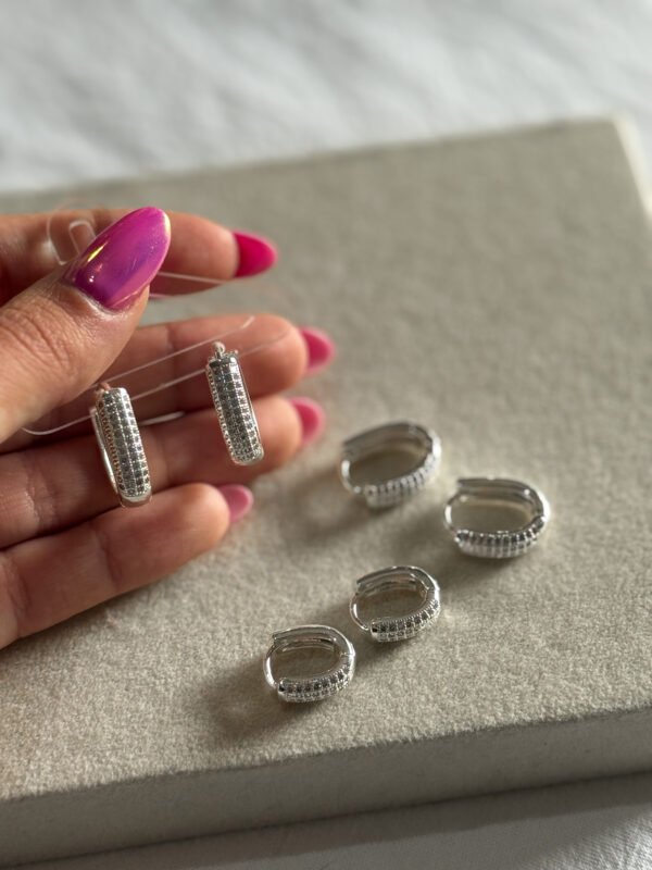 Argollas oval x4 shine