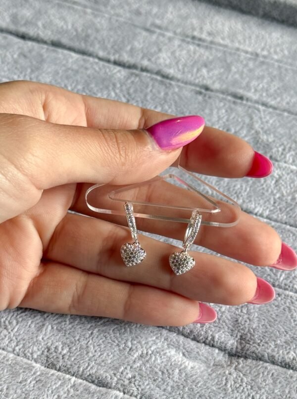 Argollitas love inflado acero blanco