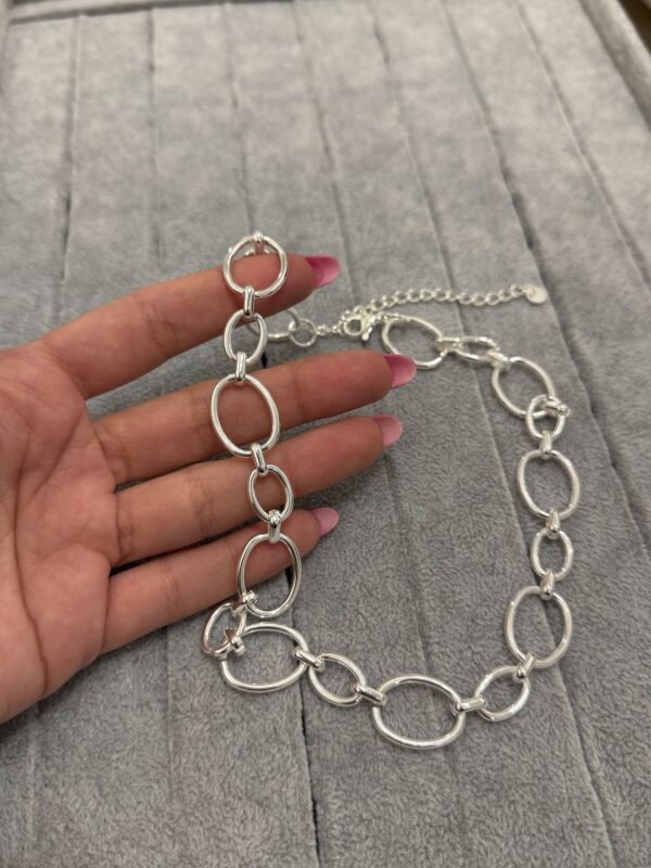 Collar cadena ovalos corto