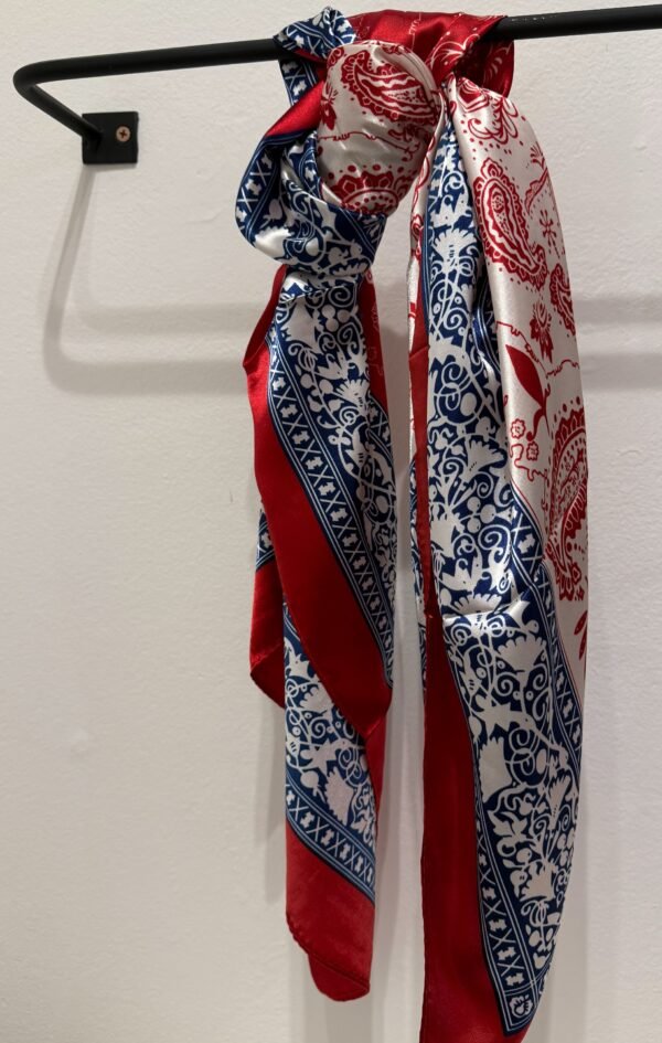 Pañuelo arabi rojo y azul