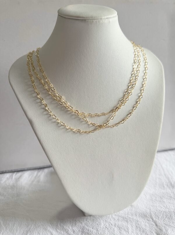 Collar full corazones enchapado en oro