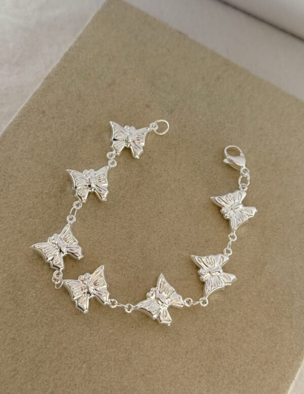 Pulsera mariposa max acero blanco