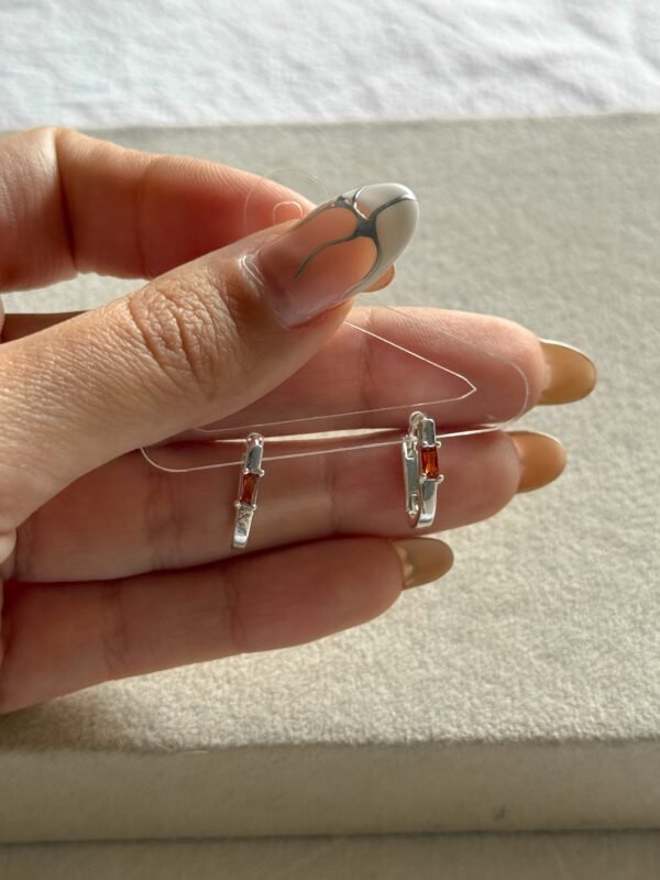 Argollitas oval bri red