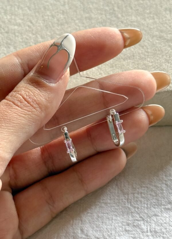 Argollitas oval bri pink