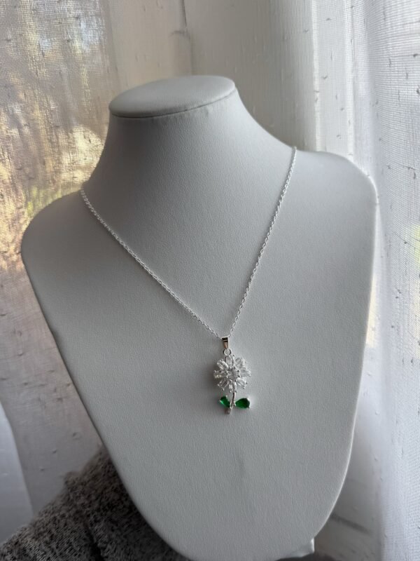 Collar girasol que gira acero blanco