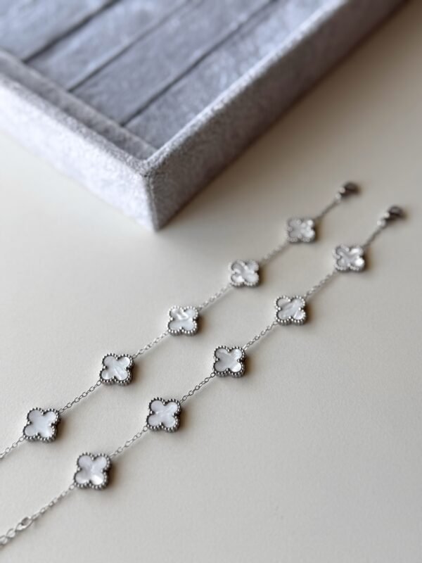 Pulsera luck blanca acero quirúrgico