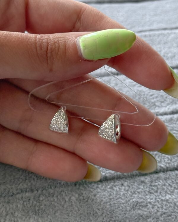 Argollitas cubanas mini acero blanco