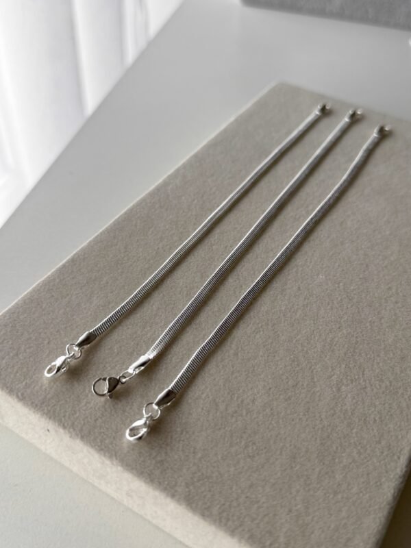 Pulsera flat acero blanco