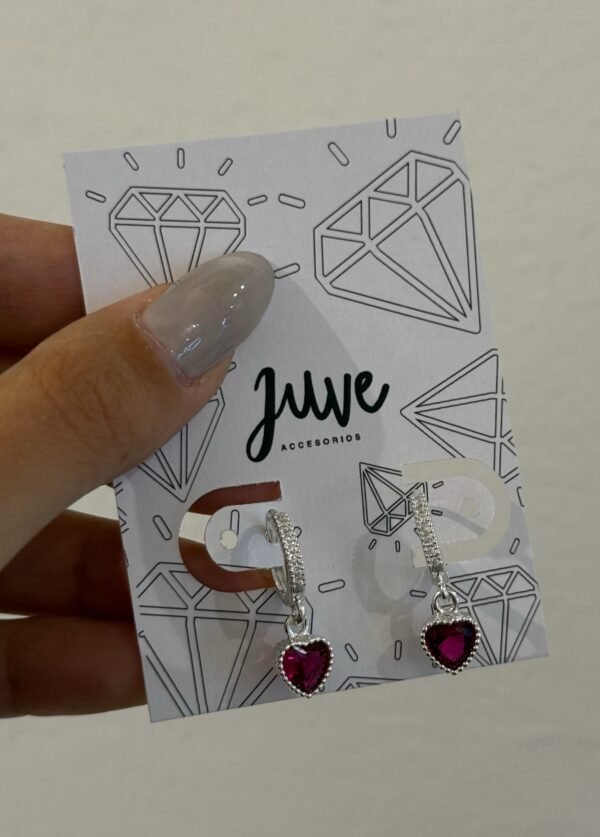 Argollitas cora fucsia