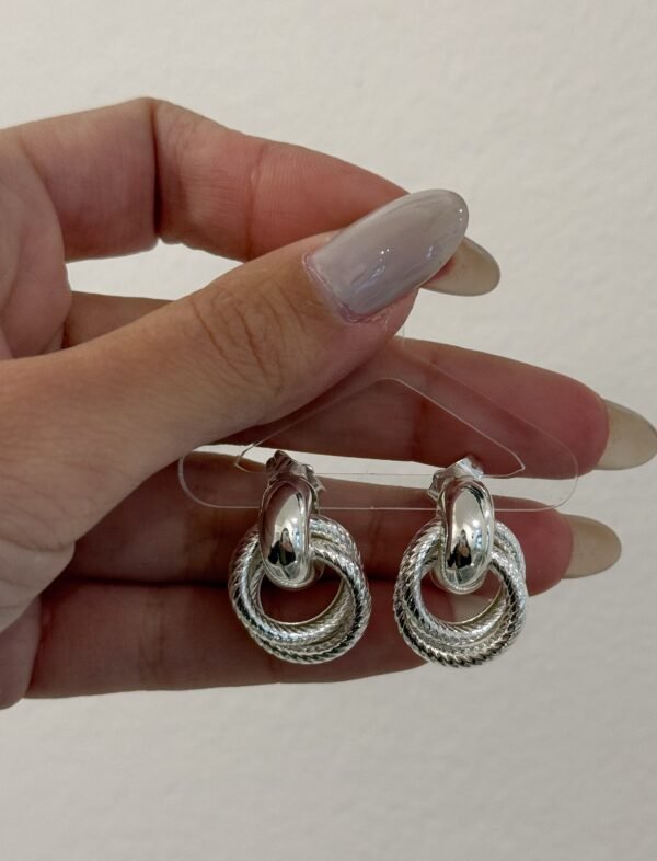 Aros doble anillo text chunky