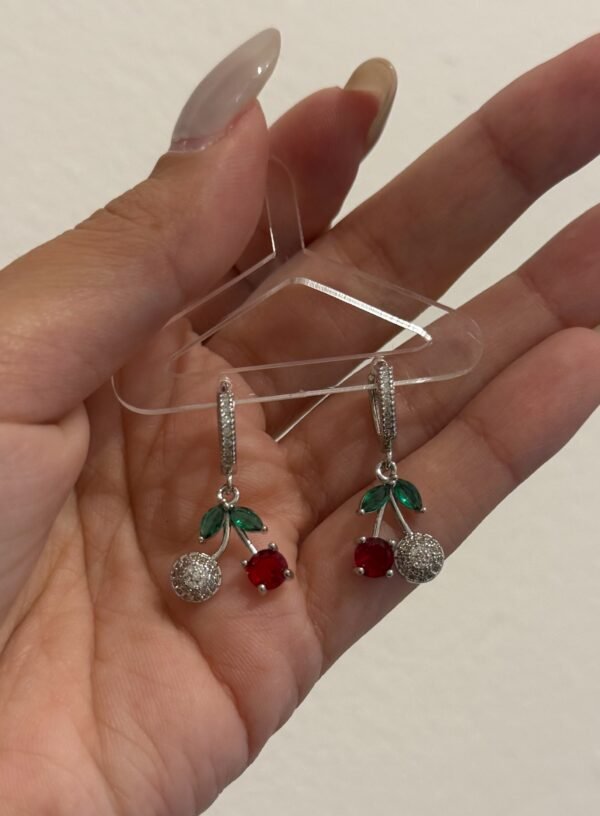 Argollitas cherry shine acero quirúrgico