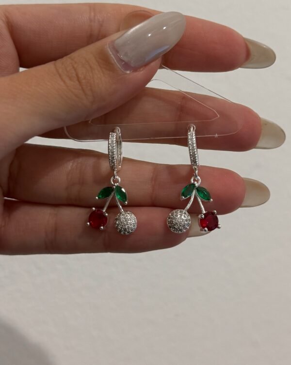 Argollitas cherry shine acero blanco