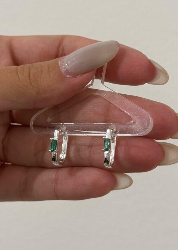 Argollitas oval bri green