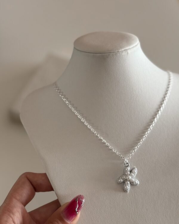 Collar estrella de mar perlas