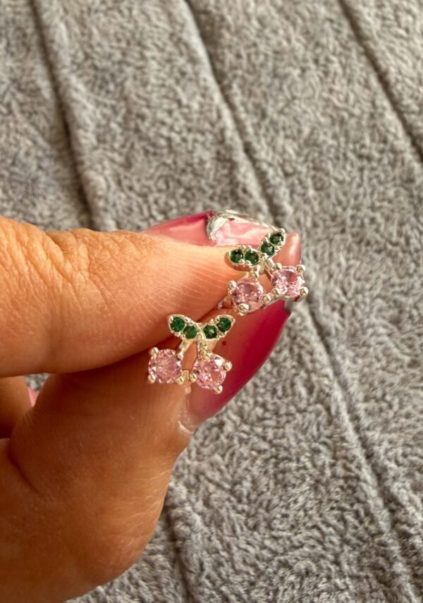 Miniaturas fruta cherry pink acero blanco