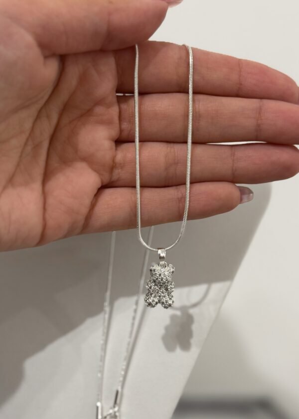 Collar bear acero blanco