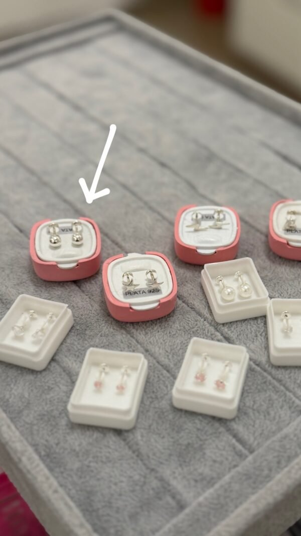 Abridores bolita lisa plata