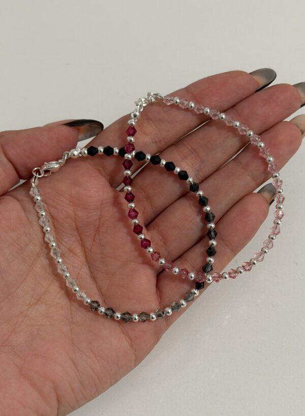 Pulsera cristalitos degrade (2 colores)