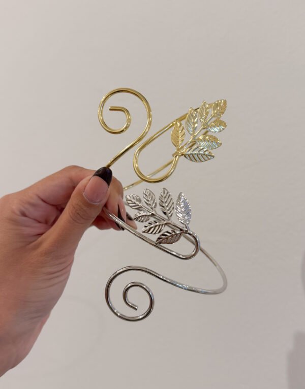 Brazalete espiral hojitas (2 colores)