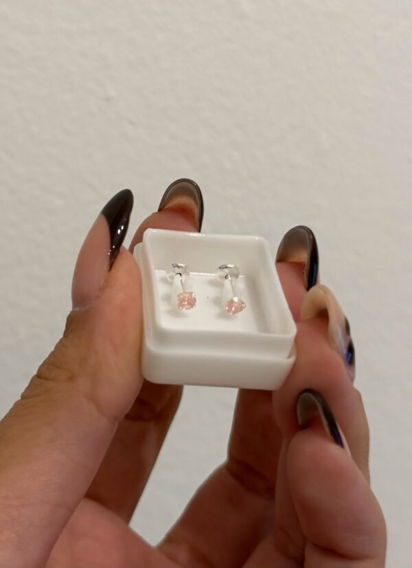 Abridores brillo rosa mini plata