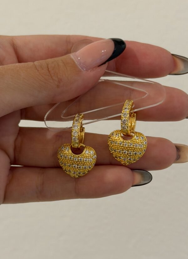 Argollas mega love acero dorado