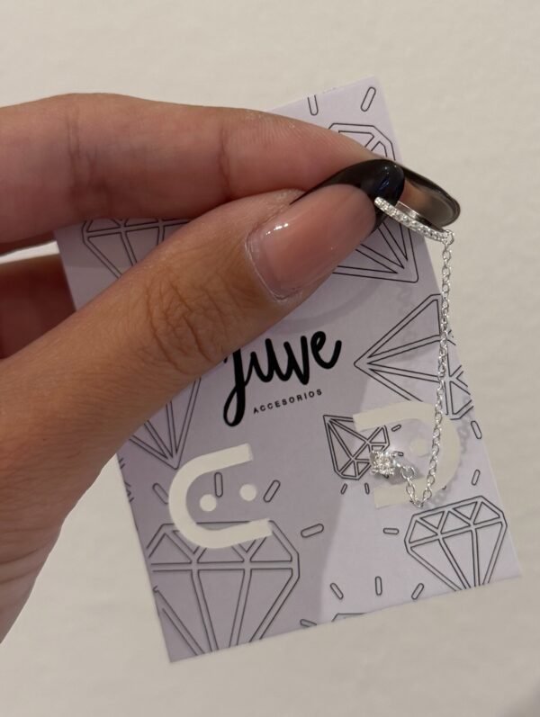 Cuff shine pasante brillito con cadena