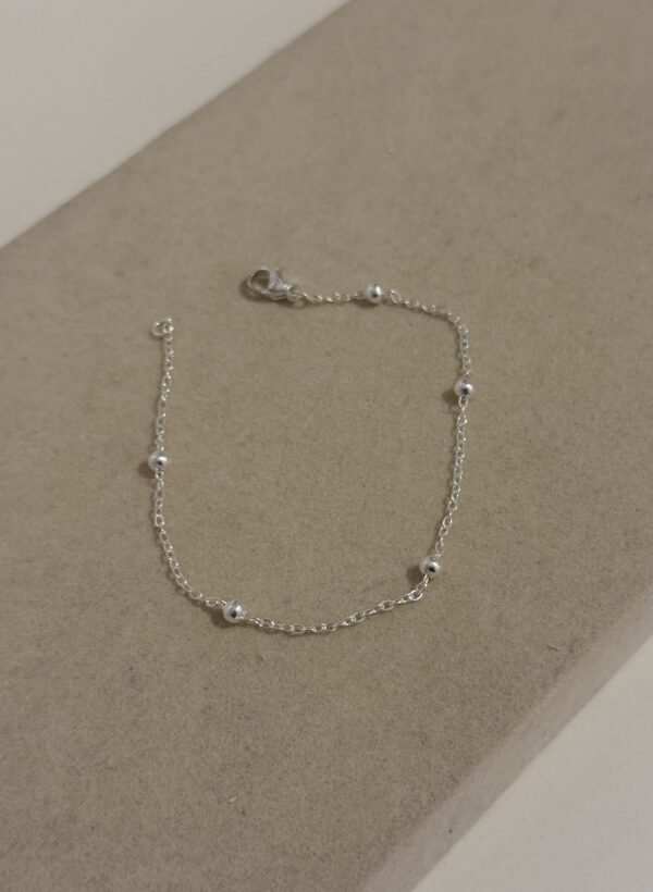 Pulsera lena acero blanco