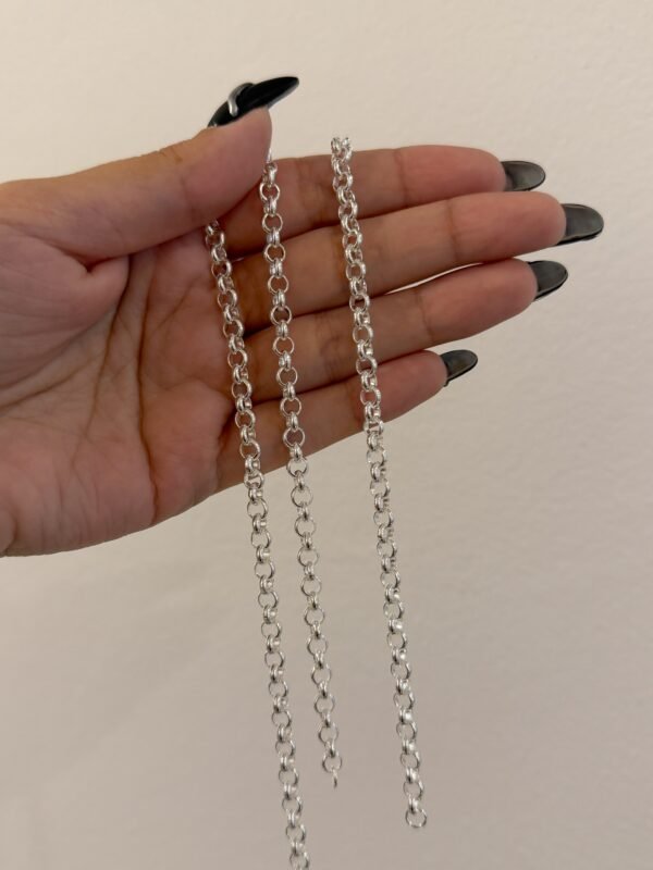 Pulsera rolo acero blanco