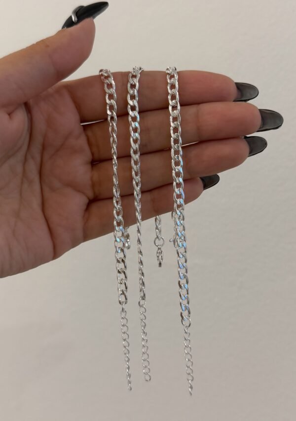 Pulsera eslabones max acero blanco