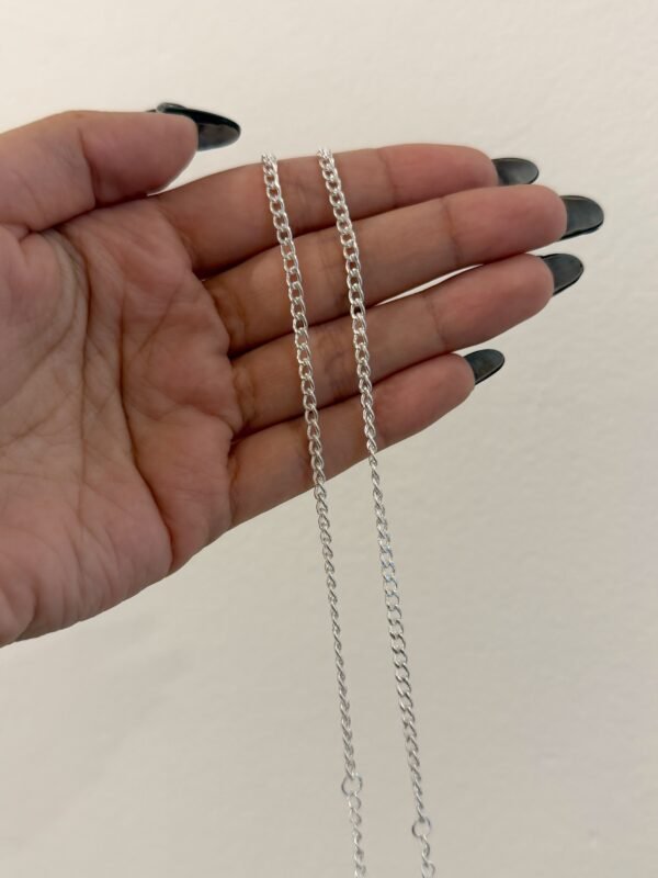 Pulsera eslabones mini acero blanco