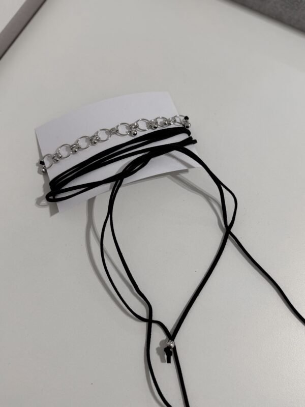 Chocker negro arandelas