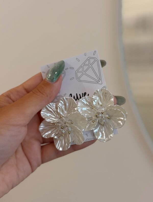 Aros flower acero dorado