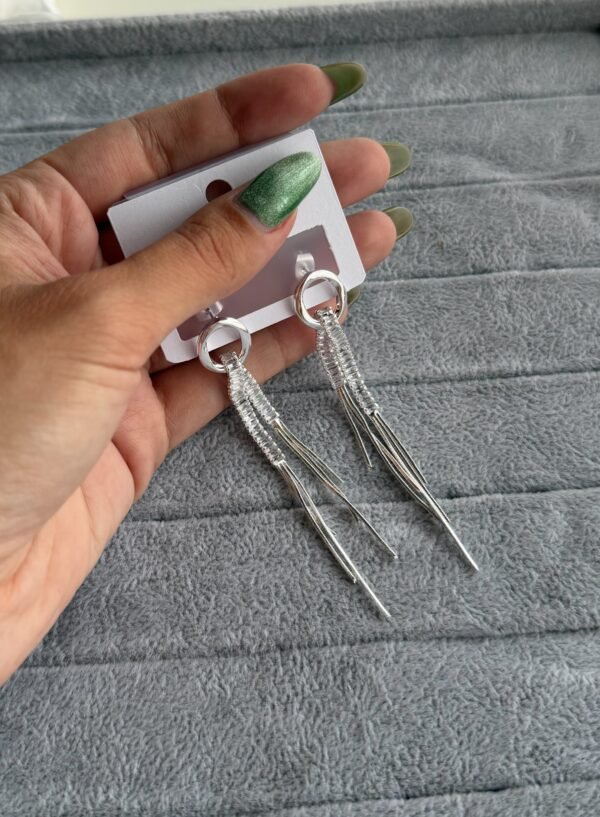 Aros shine vibor acero blanco