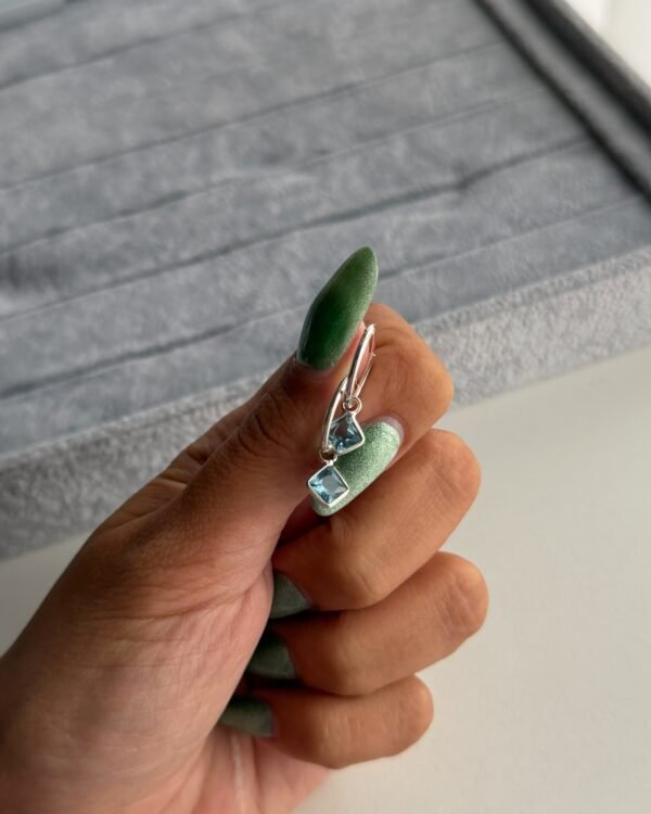 Argollitas rombo celeste