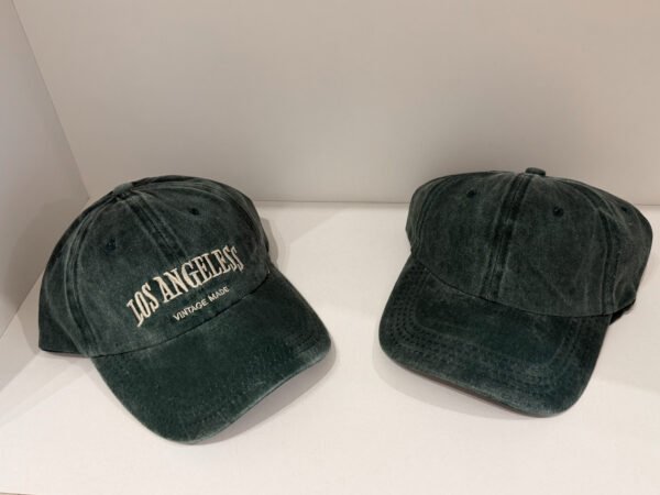Gorras prelavadas verdes (2 modelos)